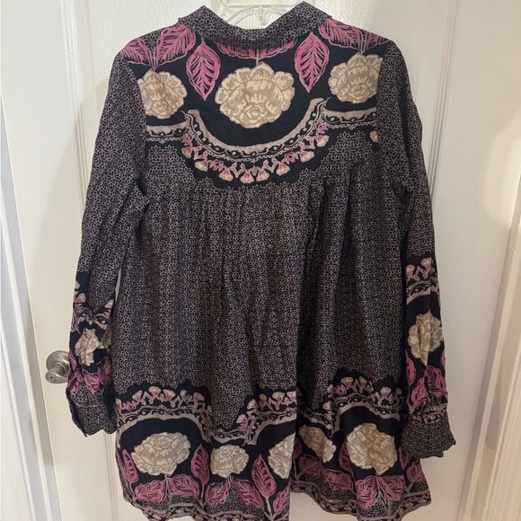 Women's Smell The Roses Printed Babydoll Mini Dress - Picture 3 of 6